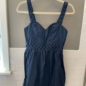 French Connection Navy Lattice Sundress | 4